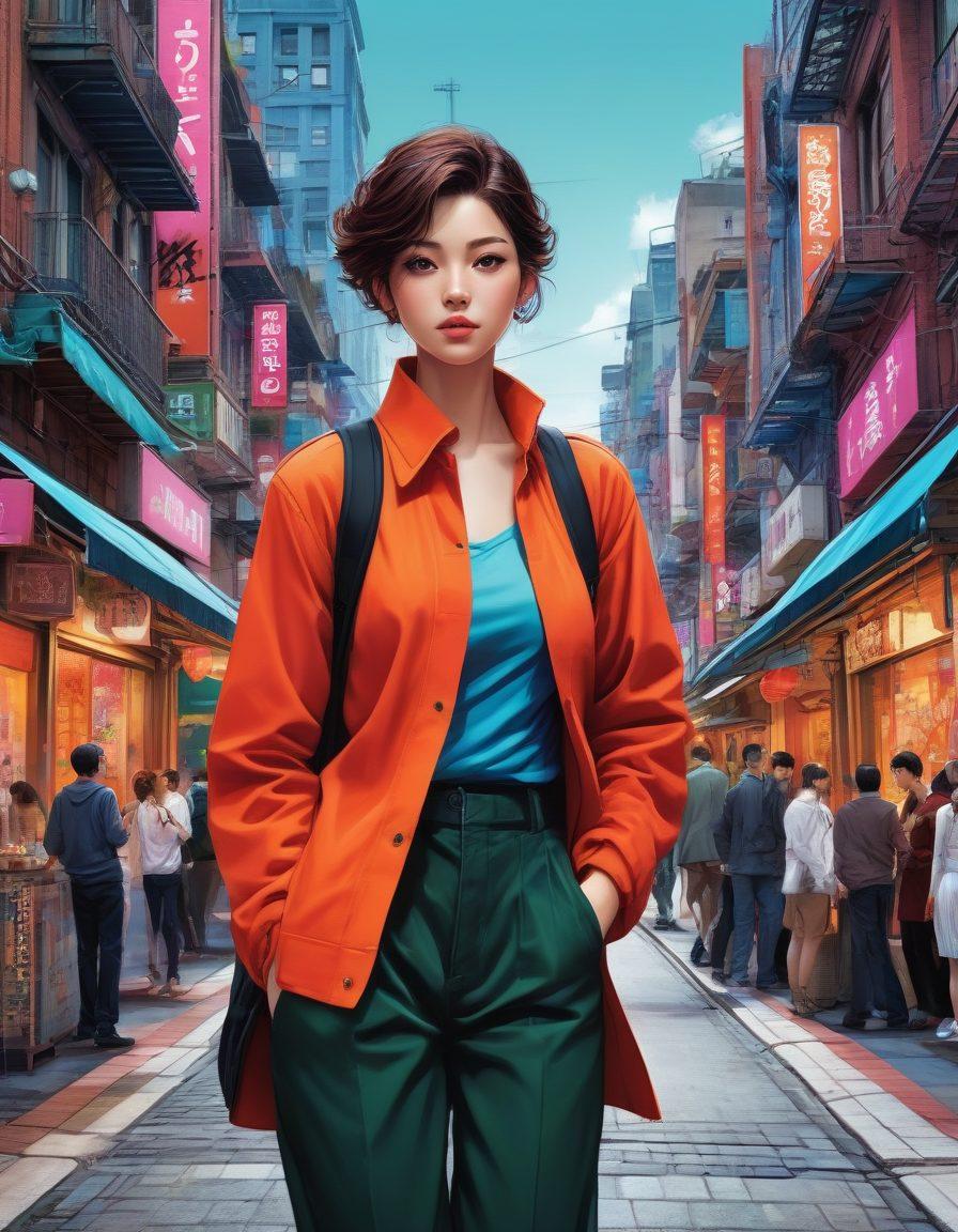 A captivating adult manga scene featuring diverse characters immersed in a vibrant urban landscape, with intricate illustrations of fantastical elements. The ambiance should echo a blend of creativity and allure, showcasing dynamic poses and expressive emotions. Soft, warm lighting enhances the intimate atmosphere, while detailed backgrounds draw the viewer into the narrative. Incorporate elements of graphic storytelling, such as speech bubbles and exaggerated expressions, to embody the genre. vibrant colors. 3D art. dynamic composition.